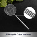 Hiware Solid Stainless Steel Spider Strainer Skimmer Ladle, Kitchen Utensils Wire Strainer Pasta Spoon, 7 Inch