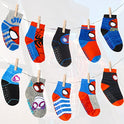 Marvel Spiderman Grip Socks, Socks for Toddler Boys, 10 Pack, Spider man Toddler Gripper Socks, Amazing Spiderman Variety