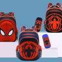 Cartoon Spider Schoolbag with Pencil Case - 3D, Waterproof, Large-Capacity for Primary School Boys (15in)