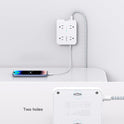 Surge Protector Power Strip - HANYCONY 8 Outlets 4 USB (2 USB C) Charging Ports, Multi Plug Outlet Extender, 5Ft Braided Extension Cord, Flat Plug Wall Mount Desk Charging Station for Home Office ETL
