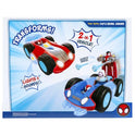 Jazwares Marvel Spidey and His Amazing Friends Team Spidey Flip and Reveal Cruiser - 11-Inch Double-Sided Vehicle with Lights, Sounds, and Web Blast Launchers