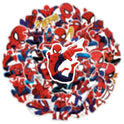 50pcs Spiderman Stickers for Water Bottle, Cool SuperHero Movie Waterproof Vinyl Decal for Kids Teen Adult Laptop Skateboard Phone Travel Case Bike Guitar Computer