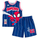 Marvel Boys' Athletic 2-Piece Basketball Jersey and Shorts Set Toddler to Big Kid