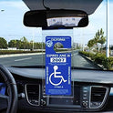 Handicap Parking Placard Holder, Ultra Transparent Disabled Permit Protective Cover with Large Hanger by Tbuymax (Set of 2)