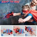 JONEG Web Shooters Toy for Kids 2 Pack, Toy for 3 4 5 6 7 8 Year Old Boy, Web Slinger with Spider Glove Launcher, Toys for Boys 4-6 6-8, Birthday Gifts