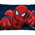 Jay Franco Kids Sheet Set with Fitted, Flat Sheets & Pillow Cover - Ultra-Soft Bedding with Pillowcase for Room Decor, Blue - Spiderman, 3 Piece Twin