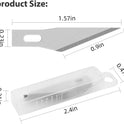 DIYSELF 1 Pcs Craft Knife Hobby Knife with 11 Pcs Stainless Steel Blade Kit, 1pcs Steel 15CM Ruler for Art, Scrapbooking, Stencil (Purple)