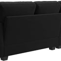 HONBAY Sectional Sofa with Storage Seat Velvet U Shaped Couch with Reversible Chaise Convertible Sectional Couches for Living Room,Black Velvet