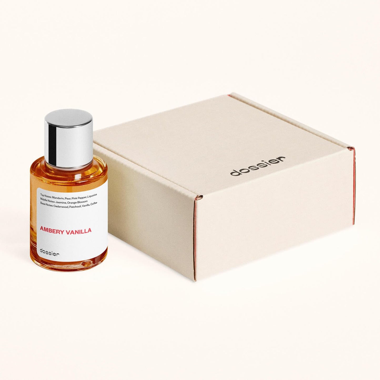 Dossier - Ambery Vanilla 1.7Oz (50ml) - Eau de Parfum - Inspired by Y S.L's B.lack O.pium - Long-lasting Fragrance - Feminine - Cart Shape