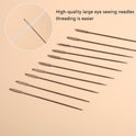 23 PCS Large Eye Sewing Needles, 2.36in Sewing Sharp Needles, Leather Embroidery Thread Needle, Stainless Steel Yarn Knitting Needle with a 3.3in Plastic Bottle