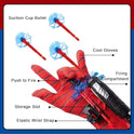 3 Sets Spider Web Shooters Classroom Prizes for Kids Wrist Launcher Toys with Hero Gloves Auto Resetting Boards Spider Cape and Mask Cosplay Costume for Kids Birthday Party