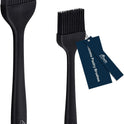 HOTEC 600℉ Heat Resistasnt Basting Brushes, BPA Free Silicone Pastry Brush, Spread Oil Butter Sauce Marinades for BBQ Grill Barbecue Baking Kitchen Cooking Dishwasher Safe (Black 2)
