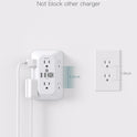 Addtam Surge Protector Outlet Extender, 6-Outlet Splitter with 4 USB Wall Charger(2 USB-C Ports), Multi Plug Wall Outlet 1800J Power Strip for Home Office Dorm Room Essentials