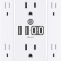 Addtam Surge Protector Outlet Extender, 6-Outlet Splitter with 4 USB Wall Charger(2 USB-C Ports), Multi Plug Wall Outlet 1800J Power Strip for Home Office Dorm Room Essentials