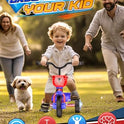Tricycle for Toddlers 1-3 3-5 Year Olds, Spider Toddler Bike Baby Balance Bike with Colorful Lighting Wheels & Large Basket, Birthday Gift and Toy for 1 2 3 4 5 Year Olds Boys and Girls