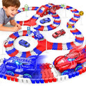 Spider Toys for Boys 4-6, Spider Race Track with 5 Cool Spider Cars Toys for Kids Boys Toddler, Flexible Car Tracks for Age 3 4 5 6 7 8 Year & Up Old Boy Girls Birthday Gifts