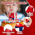Spider Themed Birthday Candles Number 4 Red Blue Spider Web Themed Cake Topper Candle Party Decoration Birthday Party Celebrations Supplies Favors (Number 4)