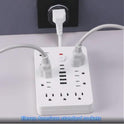 Surge Protector Power Strip,17-in-1, 11 AC Outlets with 4 USB & 2 Type-C Ports, 12-Inch Cord, White, This Compact Powerhouse Delivers Comprehensive Charging Solutions for All Your Devices.