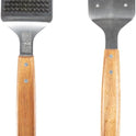 BBQ-Aid Grill Brush and Scraper for Barbecue – Grill Brush for Outdoor Grill with Extended, Large Wooden Handle and Replaceable Stainless Steel Bristles Head –No Scratch- BBQ Grill Brush for Any Grill