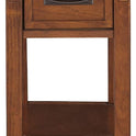 Signature Design by Ashley Breegin New Traditional Wooden Chair Side End Table with 1 Drawer and 1 Fixed Shelf, Brown