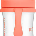 Dr. Brown's Milestones, Baby's First Straw Cup Sippy Cup with Straw, 6m+, 9oz/270ml, Coral, BPA Free