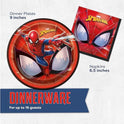 Spiderman Birthday Decorations | Spiderman Party Supplies | Serves 16 Guests | Marvel Superhero Spidey and His Amazing Friends | Table Cover, Spider Man Banner, Plates, Napkins, Masks and Button |