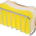 Toplife Sponge Holder for Kitchen Sink, Stainless Steel Suction Cup Sponge Caddy - Silver
