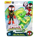 Spidey and his Amazing Friends Marvel Dino-Webs, Miles Spin Morales & Marvel's Electrosaurus Action Figures, Super Hero Toys for Kids Ages 3 and Up