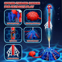 Spider Rocket Launcher for Kids, 4 Rockets with Web Air Pump, Stomping Launch Toys, Outdoor Spider Toys Gifts for 3-10 Year Old Boys & Girls