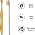 Bamboo Toothbrush Boar Bristles 100% Biodegradable and Natural 8 Pieces of One Pack