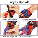 Spider Gloves Man Web Shooter Toy with Wrist, Spider Launcher Gloves Cosplay Toy Set for Kids