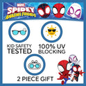 ARKAID Marvel Spidey and Friends Sunglasses Stylish, Comfortable & Durable UV-Protective Boys Spider-Man Glasses With Soft Carrying Case - Officially-Licensed Spiderman Gifts for Boys