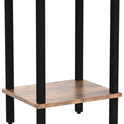 TUTOTAK End Table, Set of 2, Side Table, Nightstand, 2-Tier Storage Shelf, Sofa Table for Small Space, Living Room, Bed Room TB01BB035