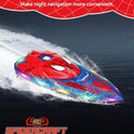 Spider Hero RC Boat, 2.4GHz Remote Control Boat with LED Lights for Kids, Pool Toy with 2 Rechargeable Batteries, Spray Function, and Low Battery Alarm for Boys & Girls