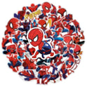 50pcs Spiderman Stickers for Water Bottle, Cool SuperHero Movie Waterproof Vinyl Decal for Kids Teen Adult Laptop Skateboard Phone Travel Case Bike Guitar Computer