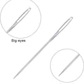 23 PCS Large Eye Sewing Needles, 2.36in Sewing Sharp Needles, Leather Embroidery Thread Needle, Stainless Steel Yarn Knitting Needle with a 3.3in Plastic Bottle
