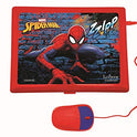 LEXiBOOK Spider-Man - Educational and Bilingual Laptop Spanish/English - Toy for Child Kid (Boys & Girls) 124 Activities, Learn Play Games and Music with Spiderman - Red/Blue JC598SPi2