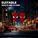 Spider Superhero Dynamic Mask - Remote LED Light & Moving Mech Eyes for Immersive Hero Experience, Nice Choice for Superhero Fans