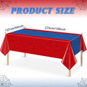 3Pcs Spider Web Themed Birthday Party Tablecloths Decorations,Red Blue Hero Plastic Table Cover Disposable Rectangle Table Cloth for Baby Shower Kids Boys Birthday Party Supplies,54x108 Inch