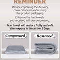 Hicober Microfiber Hair Towels, 3-Pack Drying Wraps for Curly Hair - Cart Shape