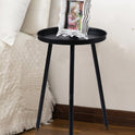 AOJEZOR Side Table: End Table for Any Room - Small Side Tables for Small Spaces All Matte Black with 3 Legged