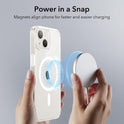 ESR for iPhone 14/iPhone 13 Case, Compatible with MagSafe, Classic Hybrid Magnetic Mobile Phone Case iPhone 14/13 Case, Military Standard, Drop Protection, Clear