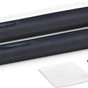 Drop Stop - The Original Patented Car Seat Gap Filler (As Seen On Shark Tank) - Between Seats Console Organizer, Set of 2 and Slide Free Pad and Light