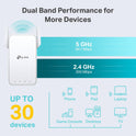 TP-Link AC1200 WiFi Extender, 2023 Engadget Best Budget Pick, 1.2Gbps Signal Booster for Home, Dual Band 5GHz/2.4GHz, Covers Up to 1500 Sq.ft and 30 Devices,Support Onemesh, One Ethernet Port (RE315)