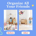 Lilly's Love Stuffed Animal Hammock | Corner Hanging Organizer, Toy Storage, Stuffed Animal Storage Net | Made from Quality Fishing Net, Holds 12lbs | 67"x47"x47" (White, 2 Pack)