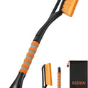 AstroAI 27" Snow Brush and Ice Scrapers for Car Windshield, Detachable Snow Scrapers with Ergonomic Foam Grip for Cars, Trucks, SUVs (Heavy Duty ABS, PVC Brush, Orange)