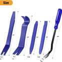 GOOACC 5PCS Auto Trim Removal Tool Kit No-Scratch Pry Tool Kit for Car Door Clip Panel & Audio Dashboard Dismantle -5PCS