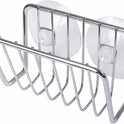Toplife Sponge Holder for Kitchen Sink, Stainless Steel Suction Cup Sponge Caddy - Silver
