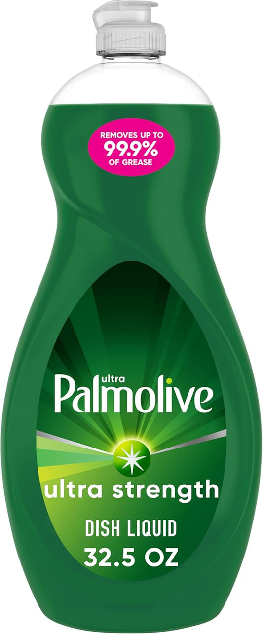 Palmolive Ultra Strength Liquid Dish Soap, Original Green, 32.5 Fluid Ounce