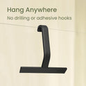 dancemoon JustHang Shower Squeegee for Glass Doors, All-One-Piece Silicone with Built-in Hook Design for Easy Hanging, Household Window Mirror Squeegee for Bathroom, Glass, Kitchen, Tile Wall, Car
